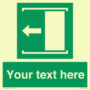 Custom Slide to Open Sign